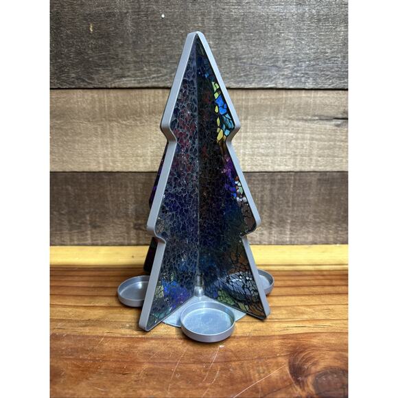 Partylite Mystic Glimmer Christmas Tree Tealight 9” Tall - Picture 2 of 7